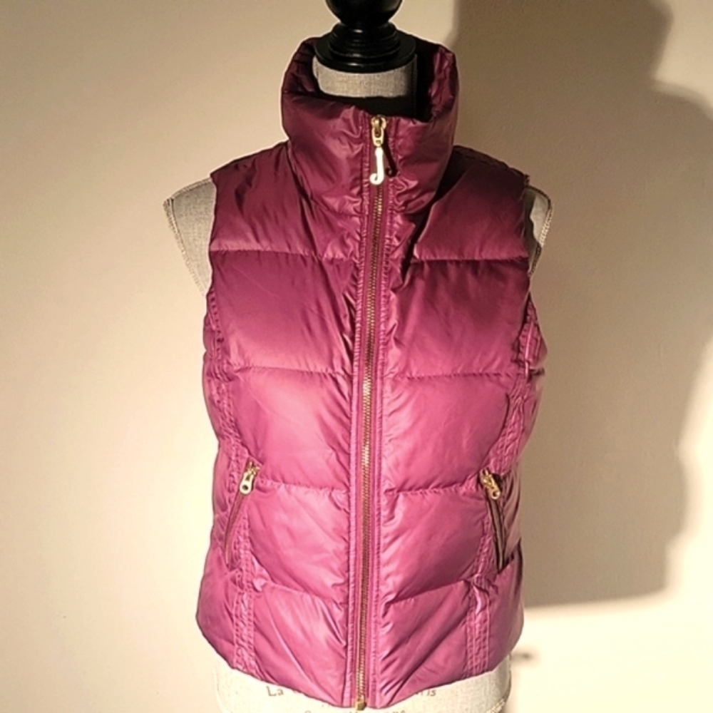 Juicy Couture Purple Insulated Vest with Side Zippered Pockets, Size: M